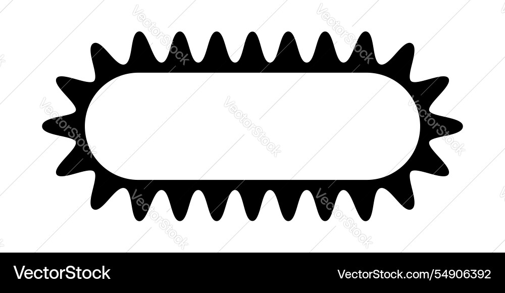 Rectangle frame with wiggly edges rectangular Rectangle frame with wiggly edges rectangular vector image
