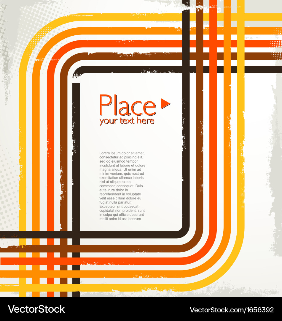 Retro background with color lines Vector Image