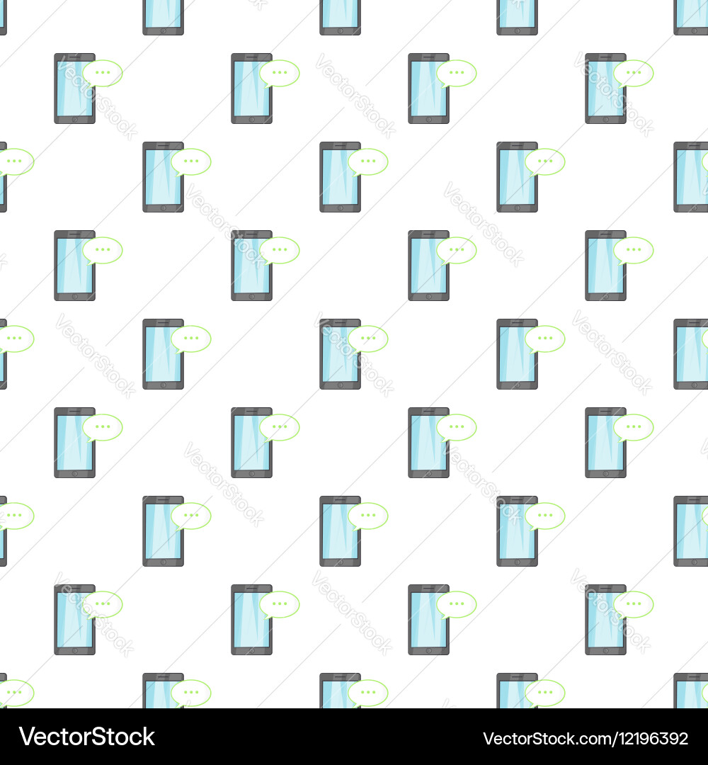 Smartphone with speech bubble pattern vector image