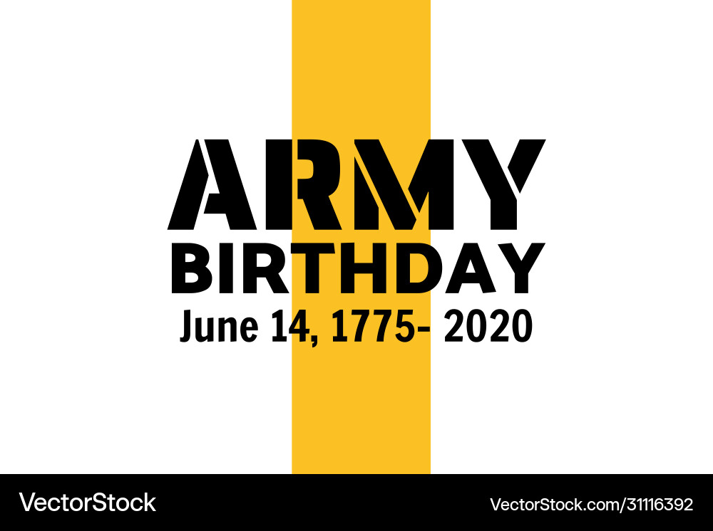 U.S. Army Birthday Celebration Vector Image