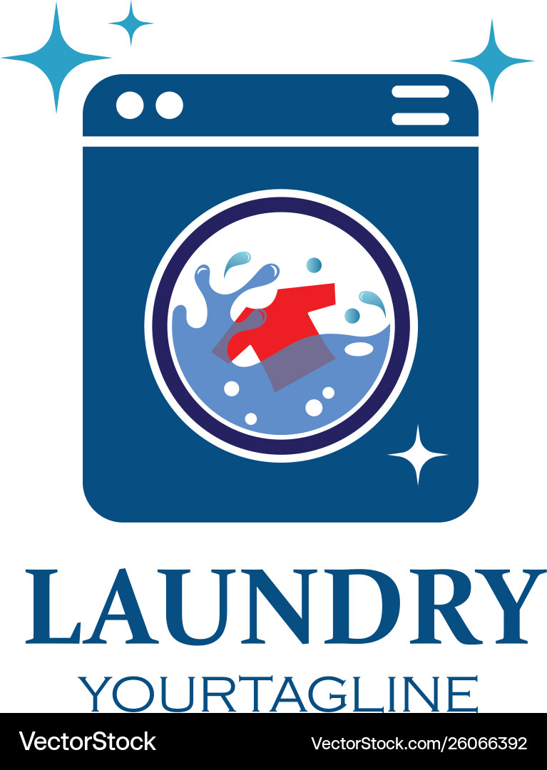 Wäschelogo-Logo Wäscheservice Wäschelogo-Logo Wäscheservice vektorbild