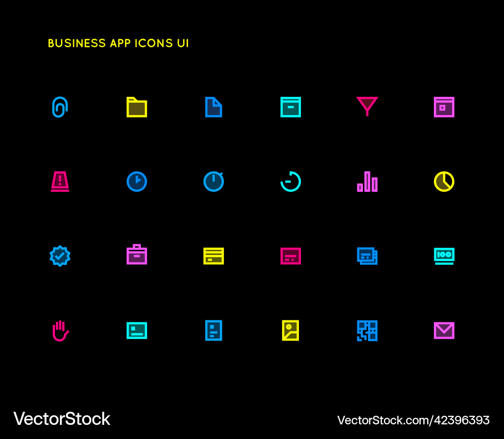 Business user interface ui icon set high quality Business user interface ui icon set high quality Vector Image