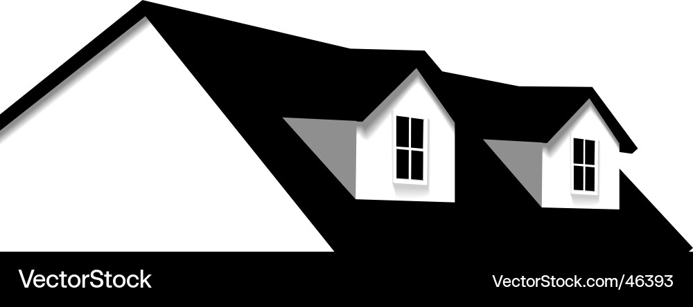 Dormer Window House Vektorbild