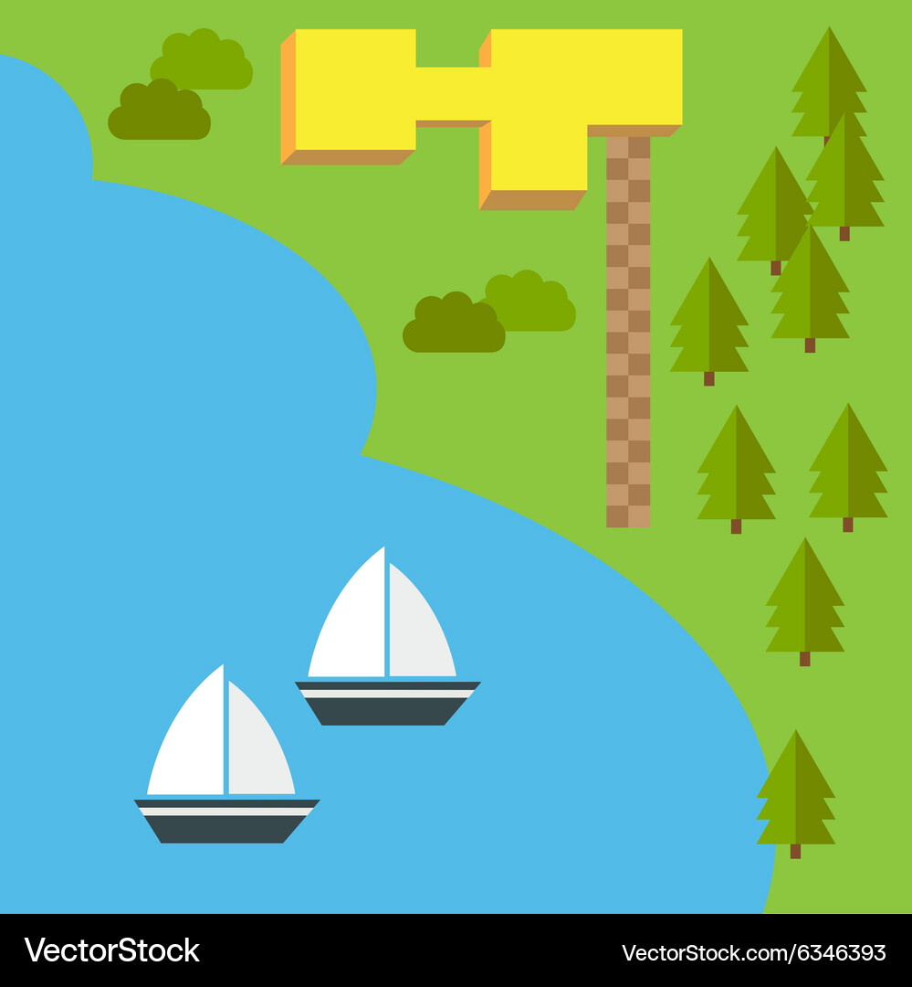 Elements for easy creating maps Vector Image
