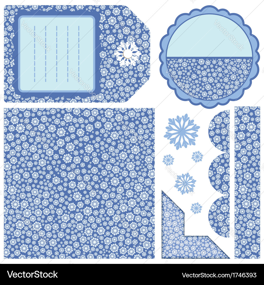 Geometric pattern card and tag design Vector Image