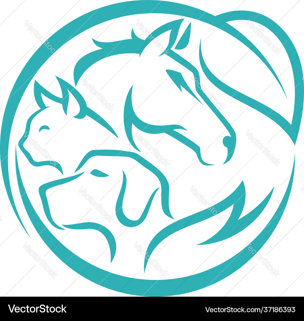 Hunde Katze Tier Logo Design Vorlage Hunde Katze Tier Logo Design Vorlage vektorbild