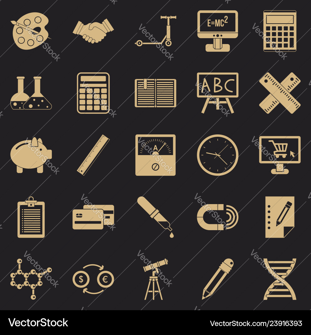 Numerator icons set simple style Numerator icons set simple style vector image
