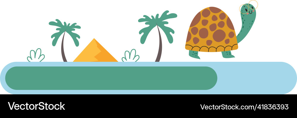 Turtle character web site downloading line concept Turtle character web site downloading line concept vector image