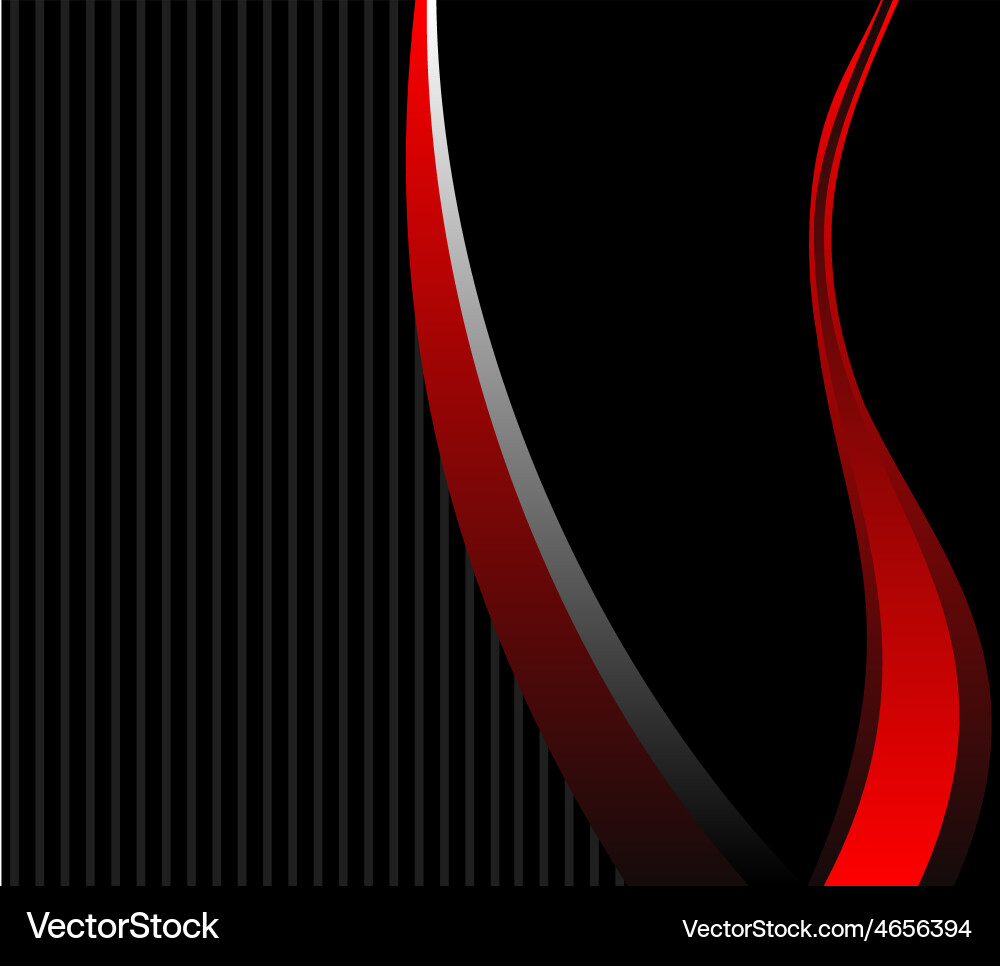 Abstract black wave background with text vector image