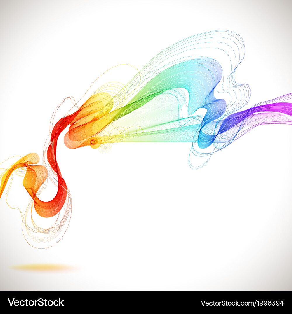 Abstract colorful background with wave Vector Image