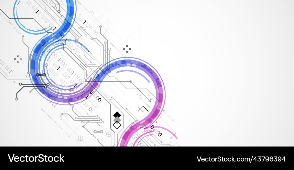 Abstract Technology Circuit Board Vector Image