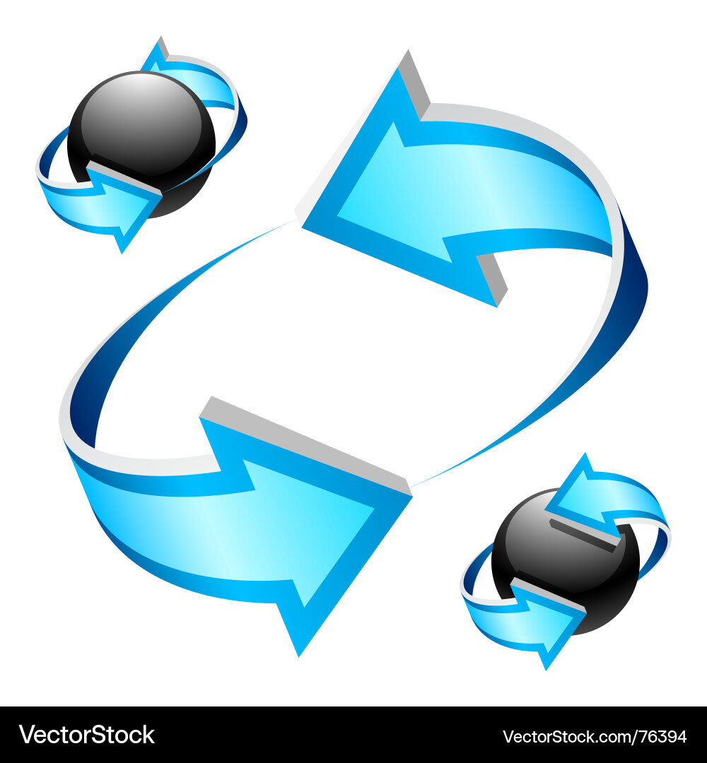 Blue arrows Royalty Free Vector Image - VectorStock