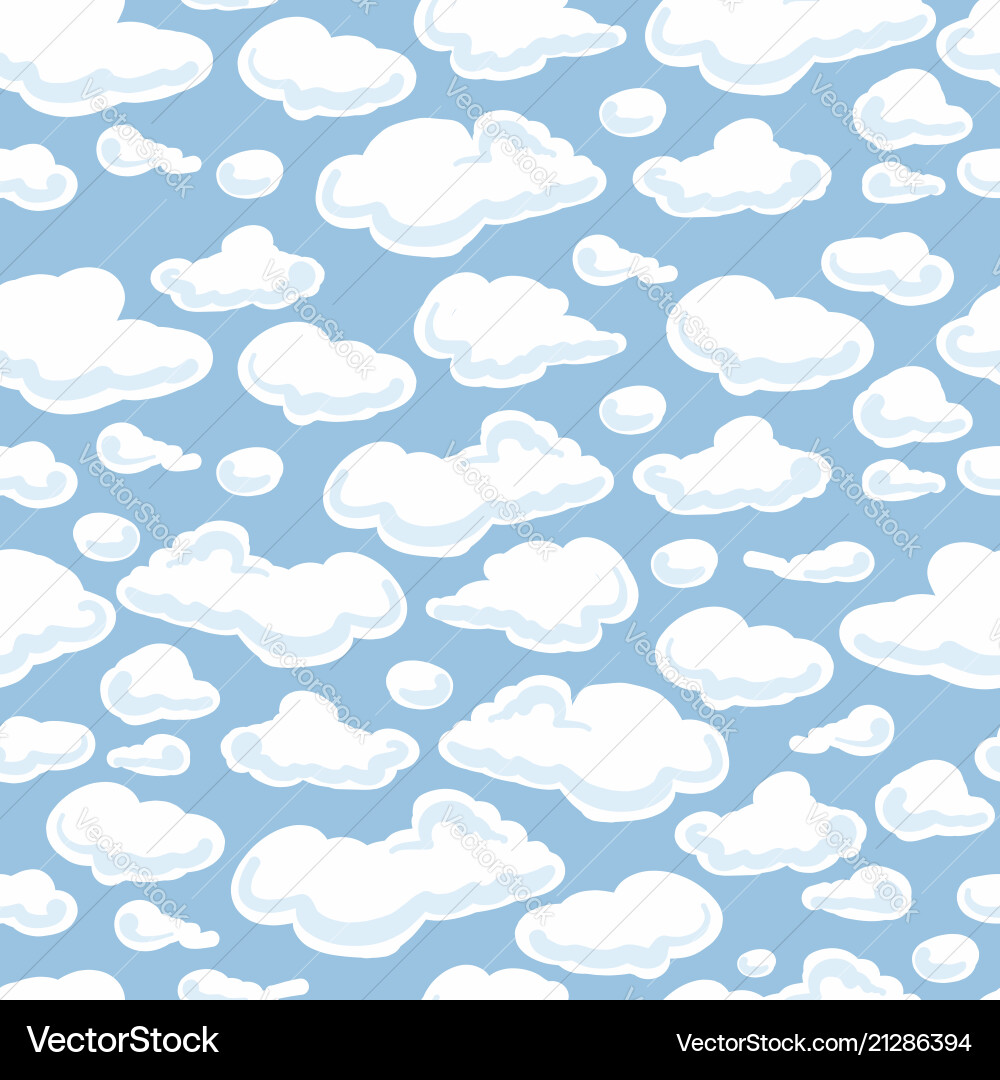 Clouds background seamless pattern for your Vector Image