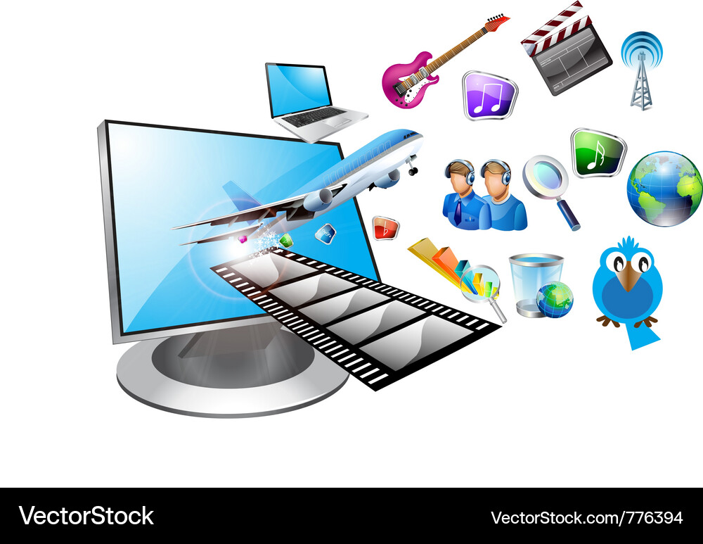 Digital Media Projection Vector Image