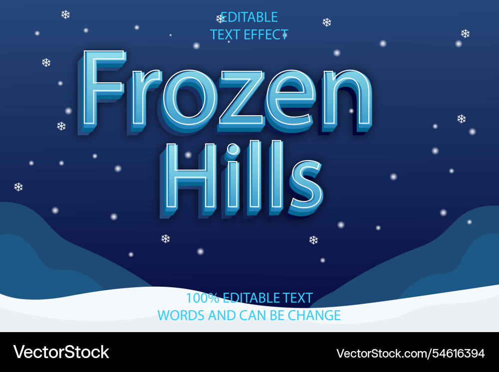Editable text effect 3d emboss modern style Vector Image