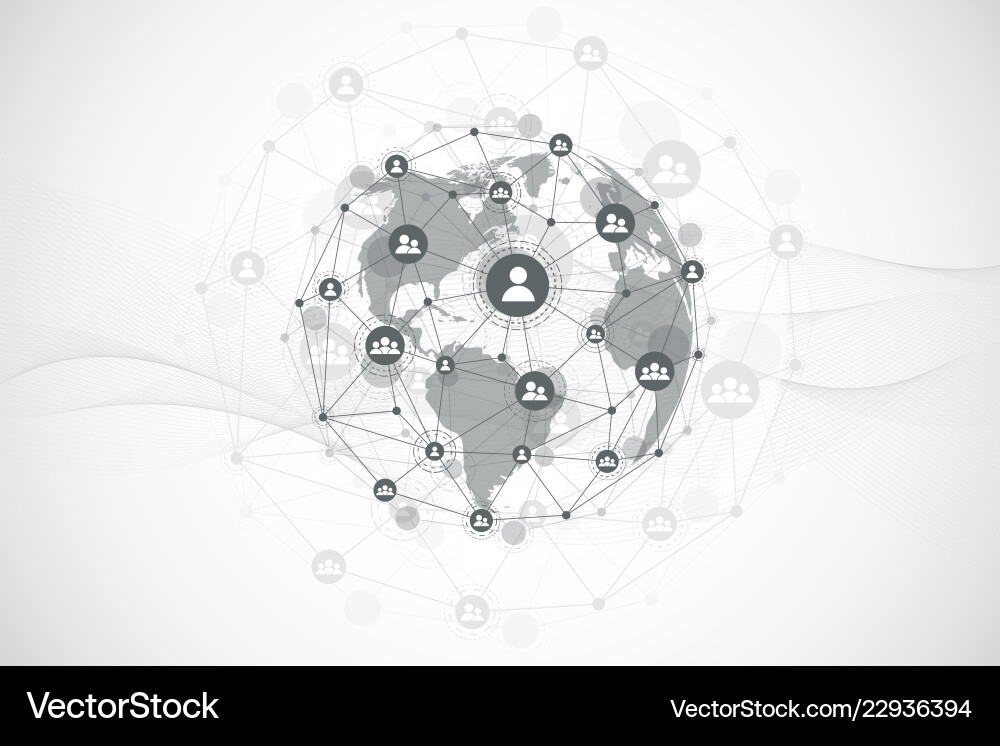Futuristic Blockchain Network vector image