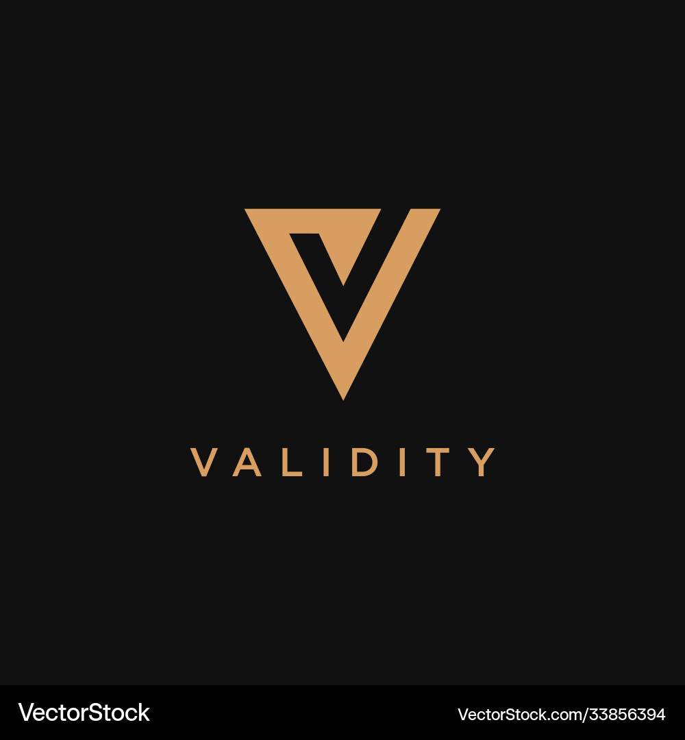 Minimalist letter v check mark logo icon template Minimalist letter v check mark logo icon template vector image