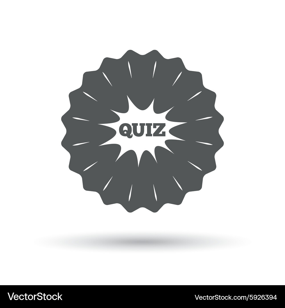 Quiz sign icon questions and answers game Vector Image