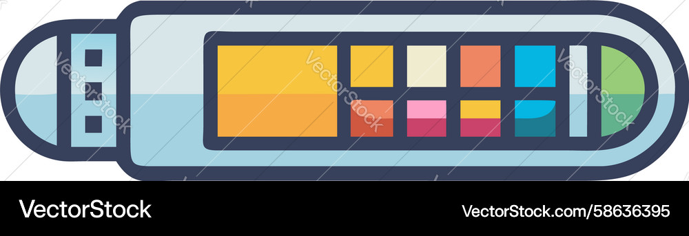 Digital Data Segment Icon Vector Image