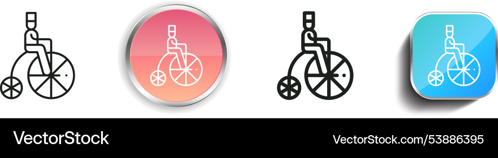 Farthing icon thin linear regular and button Farthing icon thin linear regular and button vector image
