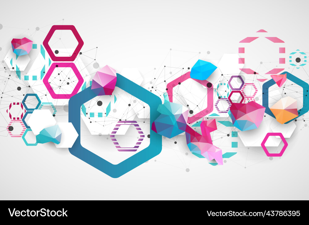 Hexagonal geometric array abstract background Hexagonal geometric array abstract background vector image