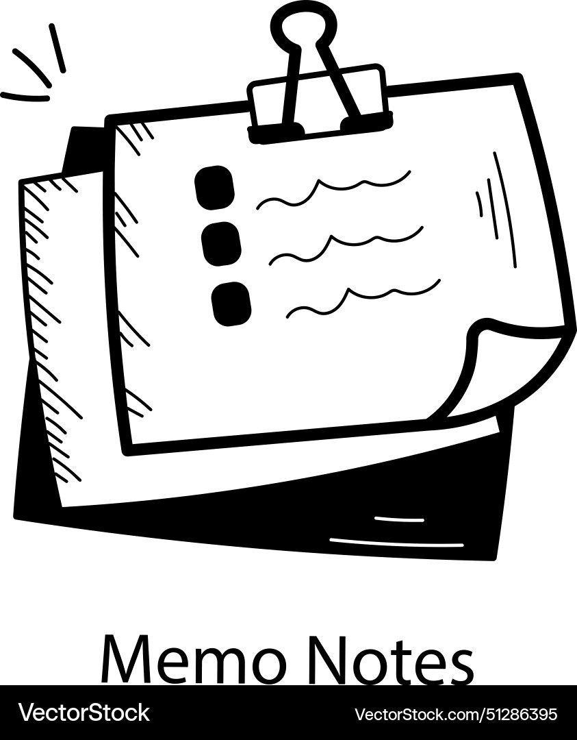 Memo notes vector image