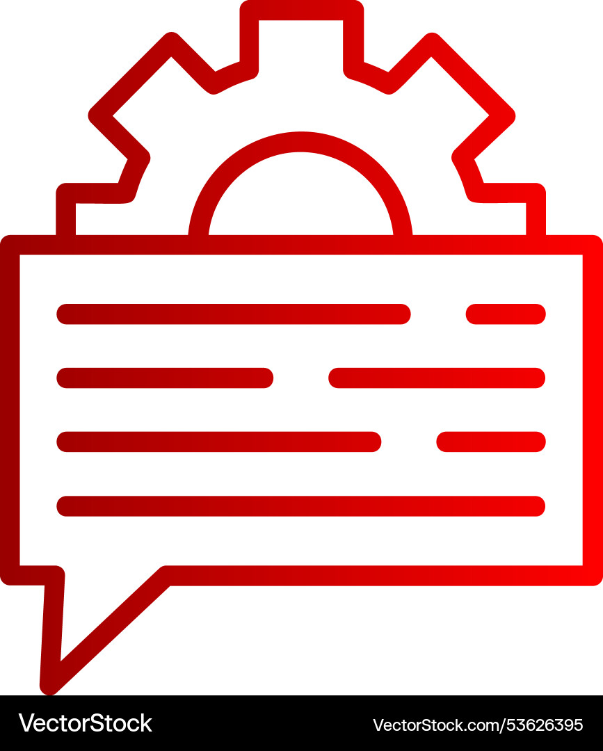 Message line gradient icon Vector Image