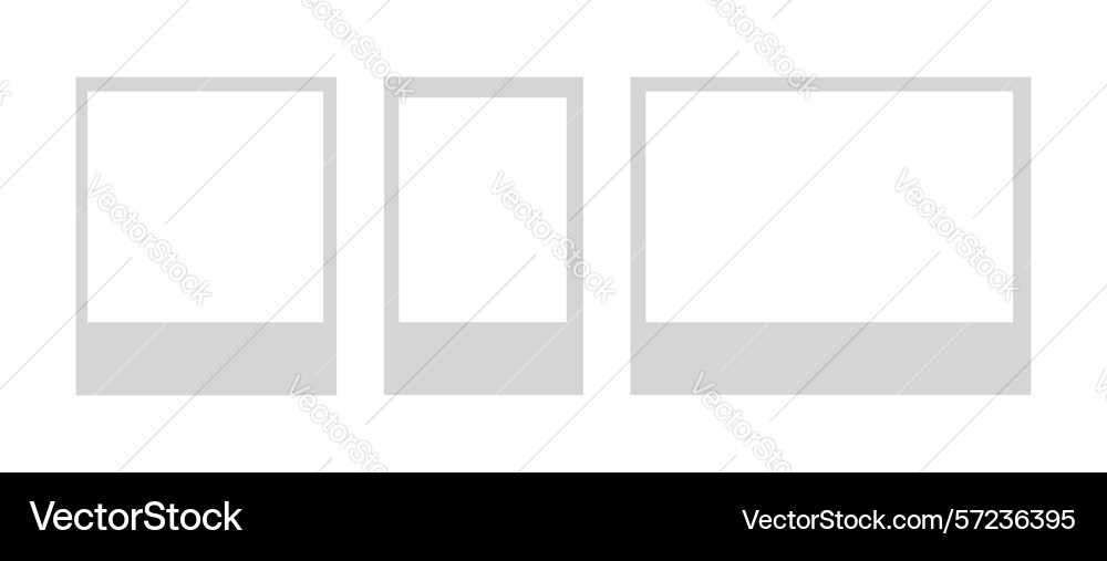 Polaroid frames in different sizes realistc Polaroid frames in different sizes realistc vector image