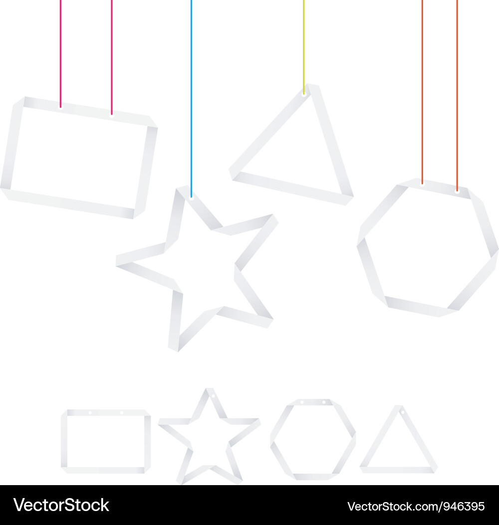 Set of paper shapes with space for text vector image