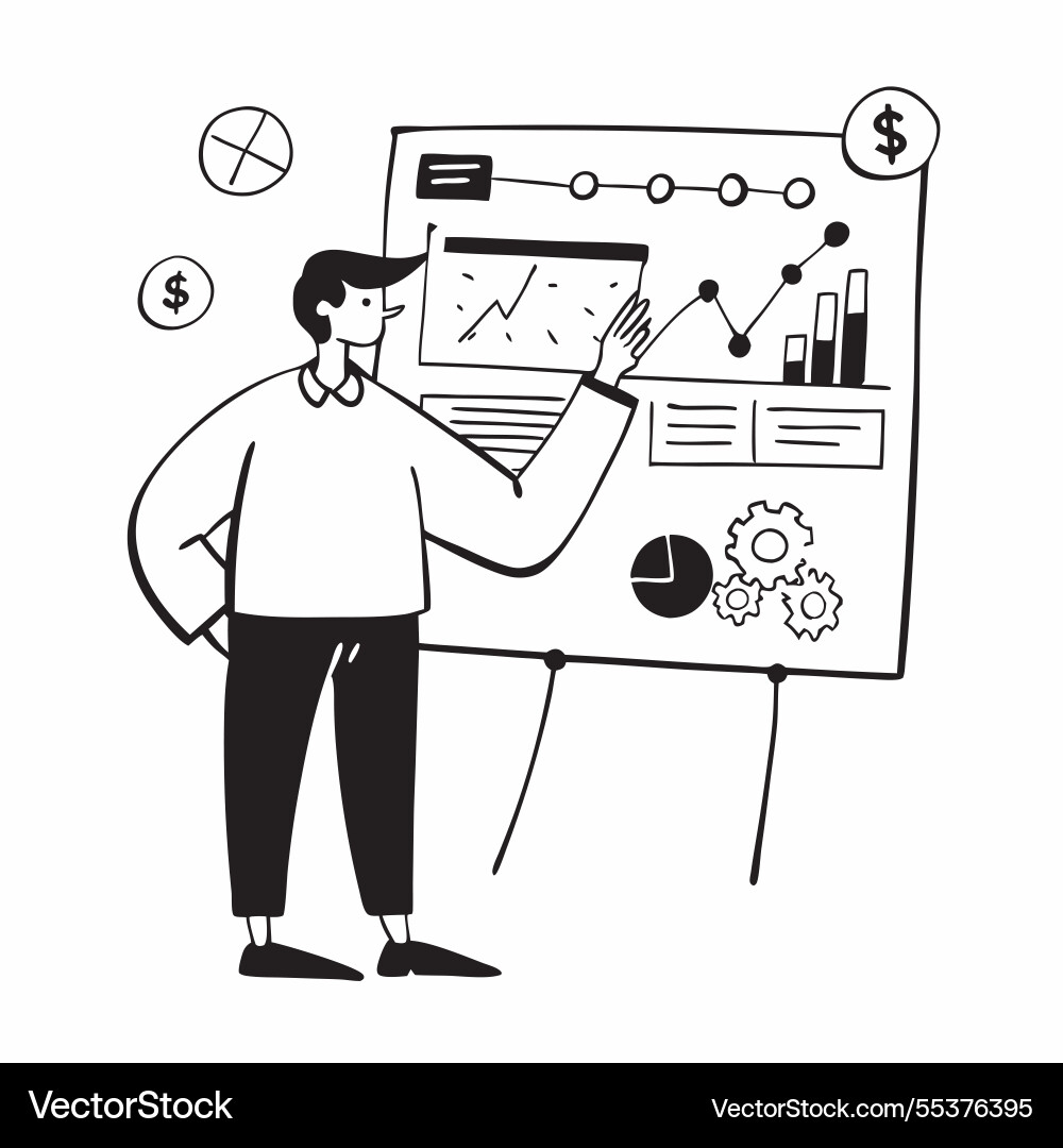 Stock analyst using blockchain technology Stock analyst using blockchain technology Vector Image