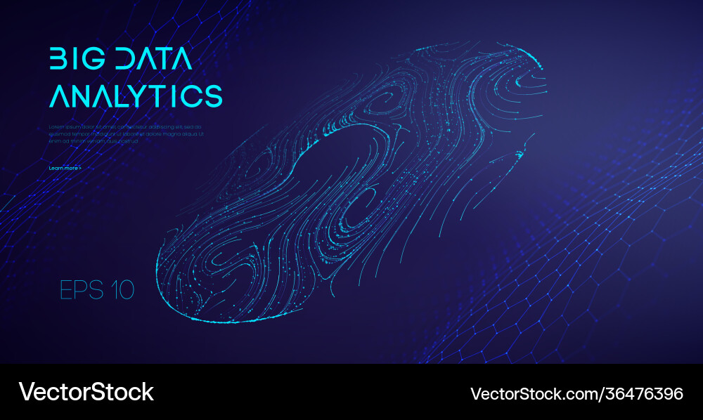Abstract big data flow background software code Abstract big data flow background software code vector image