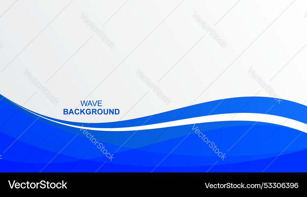 Dynamic blue wave with space for text vector image