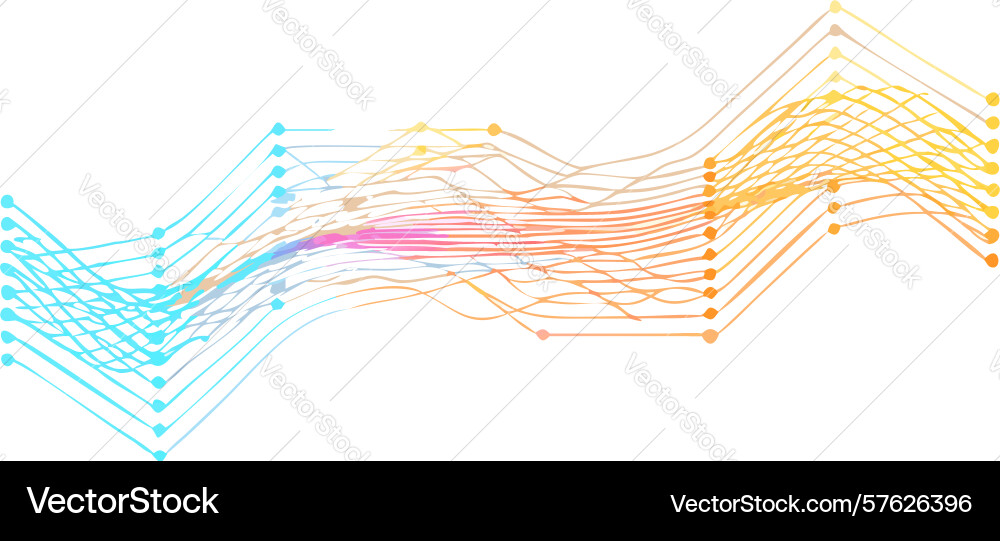 Dynamic digital stream abstract background vector image