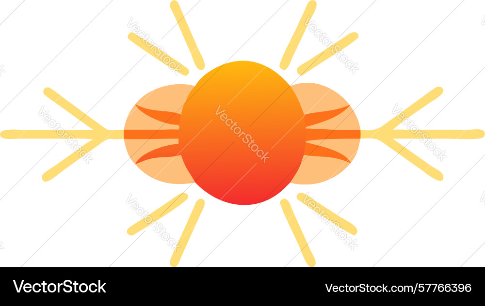 Exploding sunburst with central glow art core Vector Image