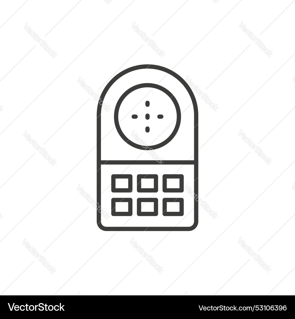 Intercom line icon isolated on white background Intercom line icon isolated on white background vector image