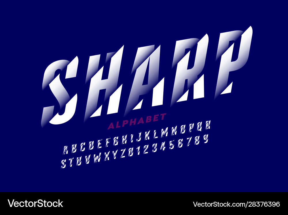 Modern font design with sliced effect alphabet Modern font design with sliced effect alphabet vector image