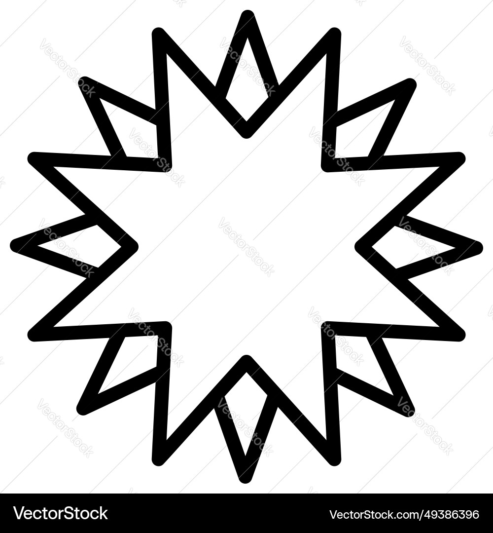 Multi pointed star design element vector image