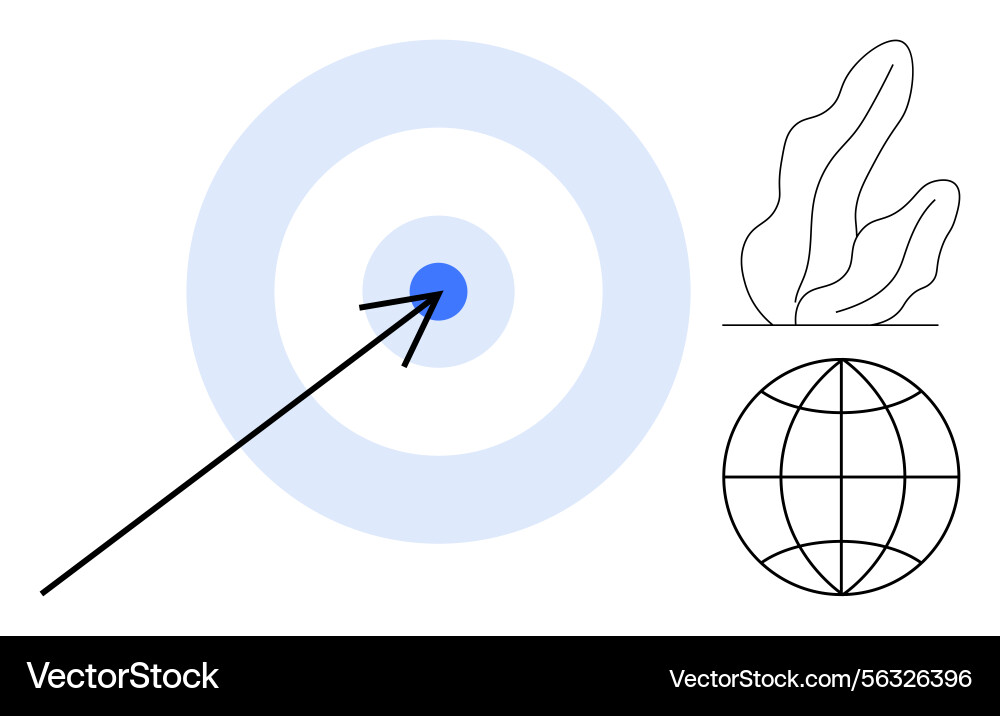 Precise Target with Globe Vector Image