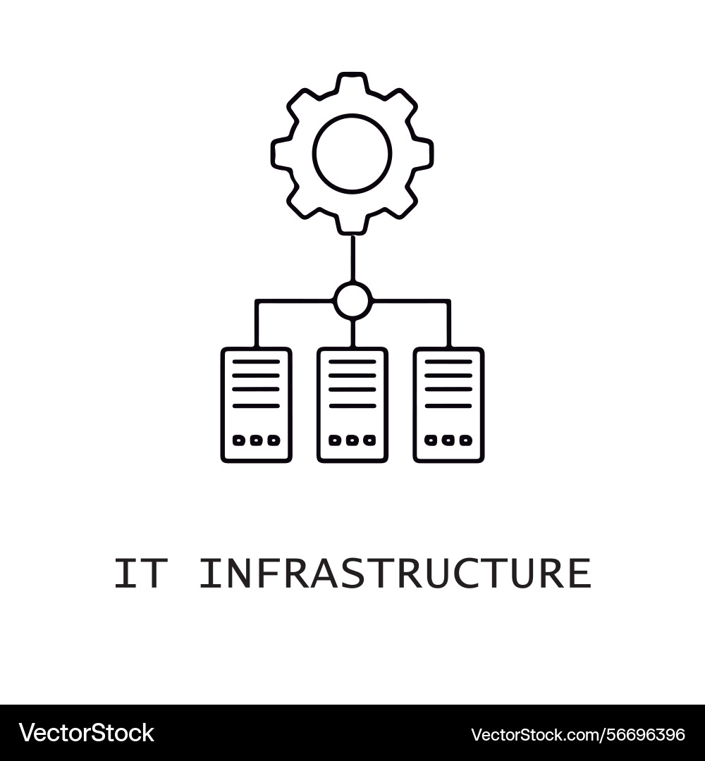 Server management and optimization Vector Image