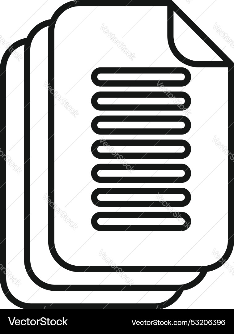 Stack of digital documents icon representing Stack of digital documents icon representing Vector Image