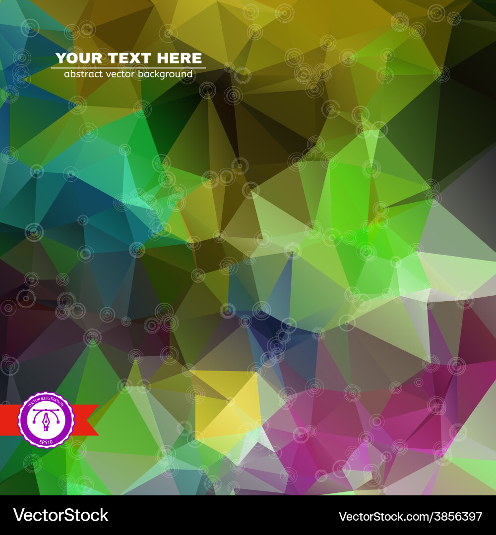 Abstract colorful triangles background vector image