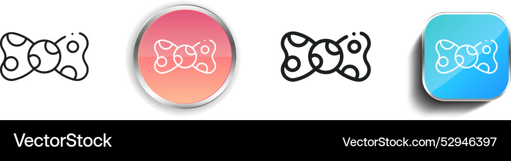 Clown icon thin linear regular and button style vector image
