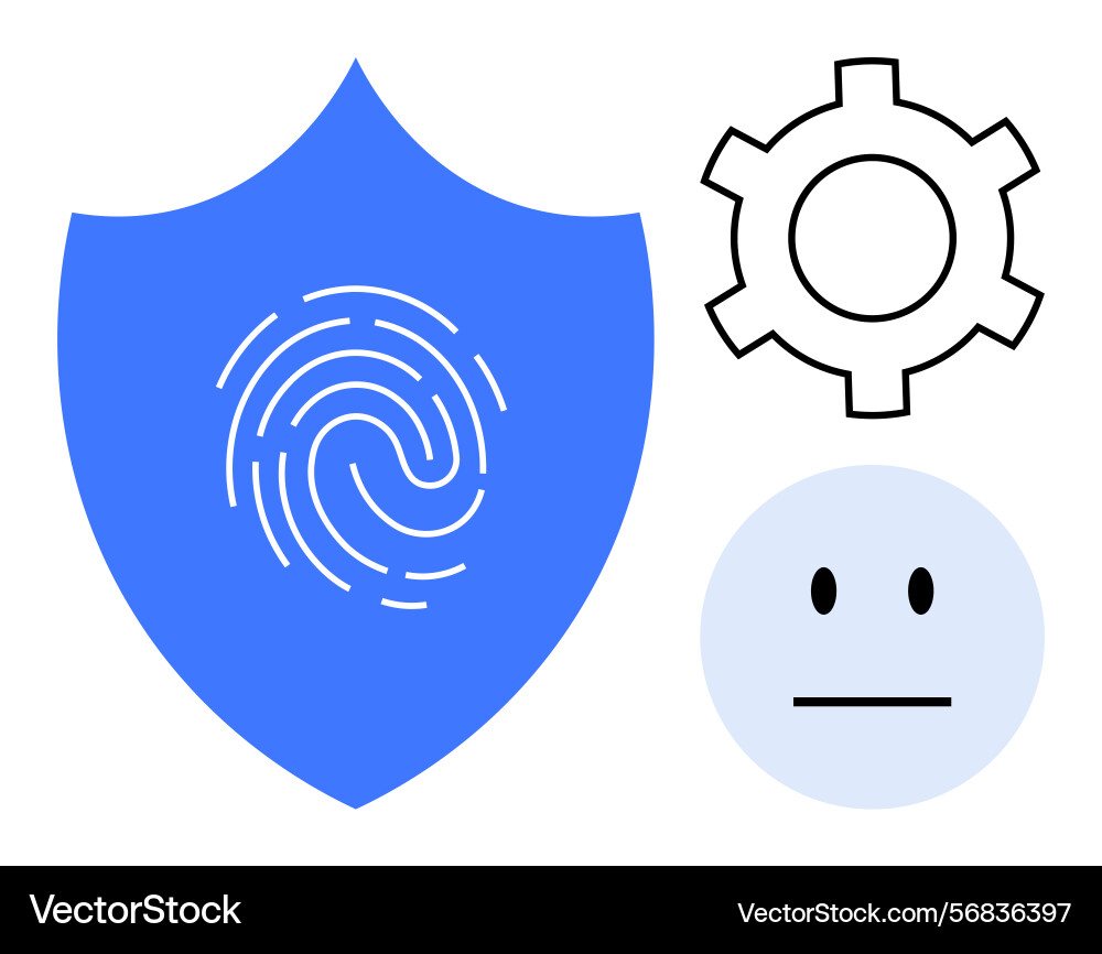 Data security and access control with biometric Vector Image