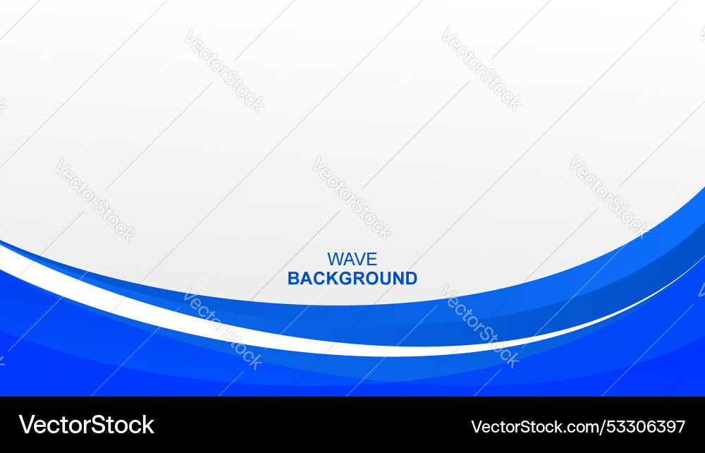 Dynamic blue wave with space for text vector image