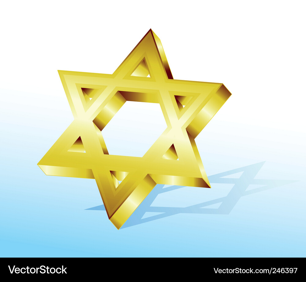 Golden Star Symbol Vector Image