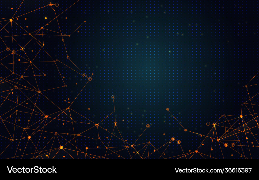Modern abstract network science connection Modern abstract network science connection vector image