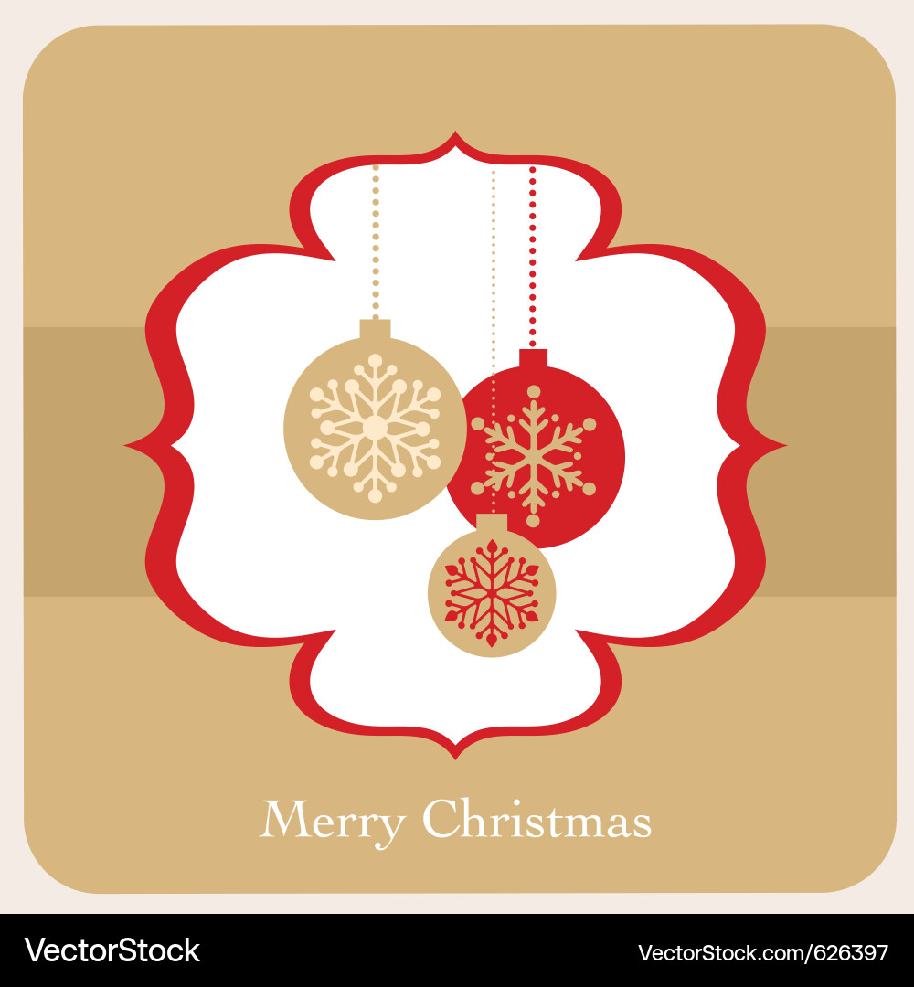 Retro Christmas Ornament Background Vector Image