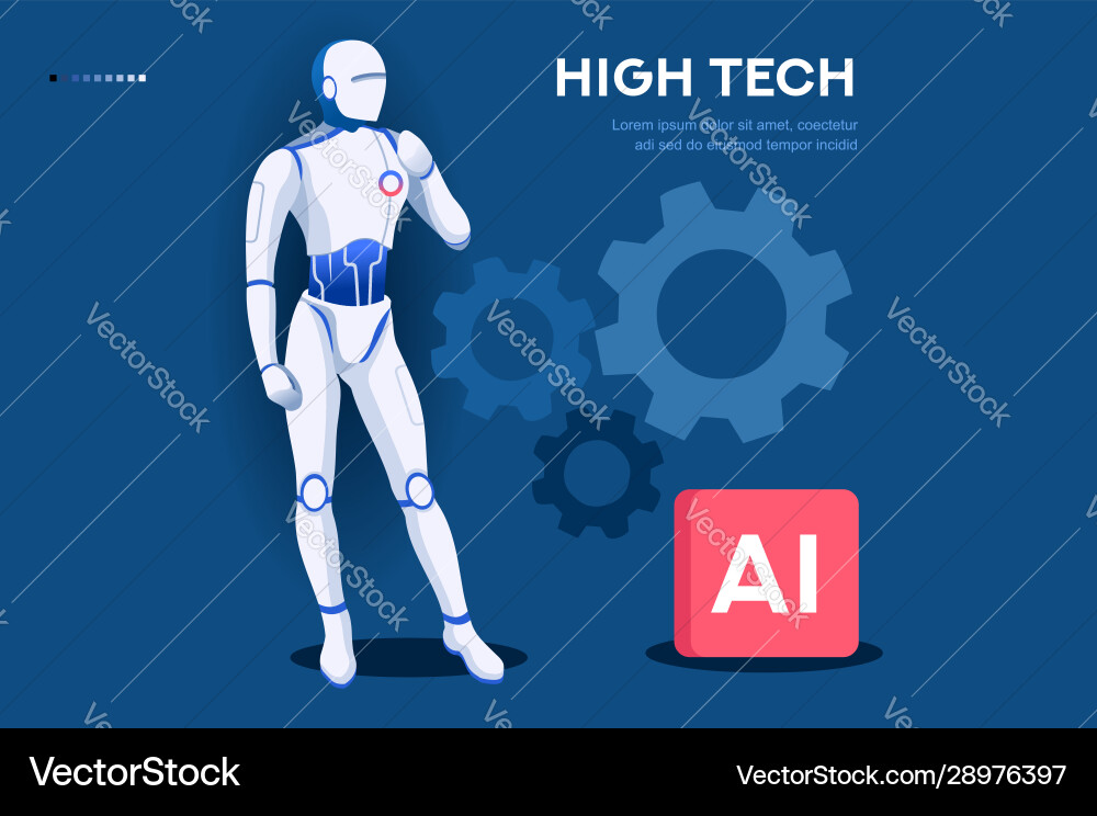 Robotics Learning Website Banner vector image
