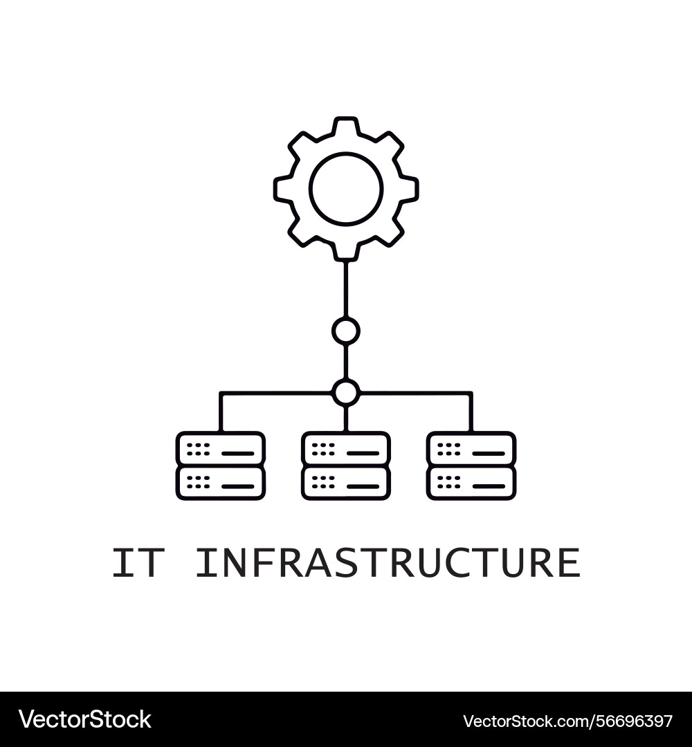 Server management and optimization Vector Image