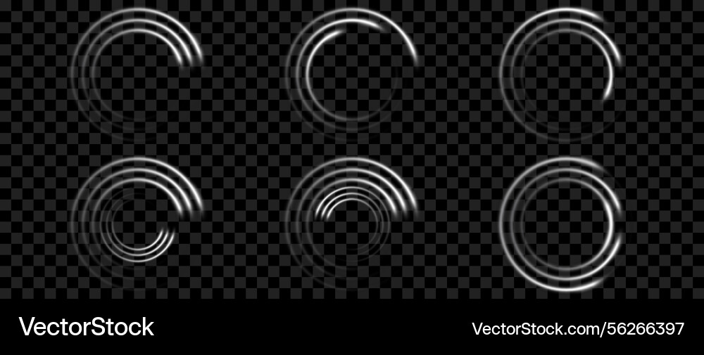 Set of circles with neon line creating a round Set of circles with neon line creating a round vector image
